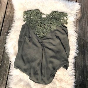 (2/$15) Lace Green Tank